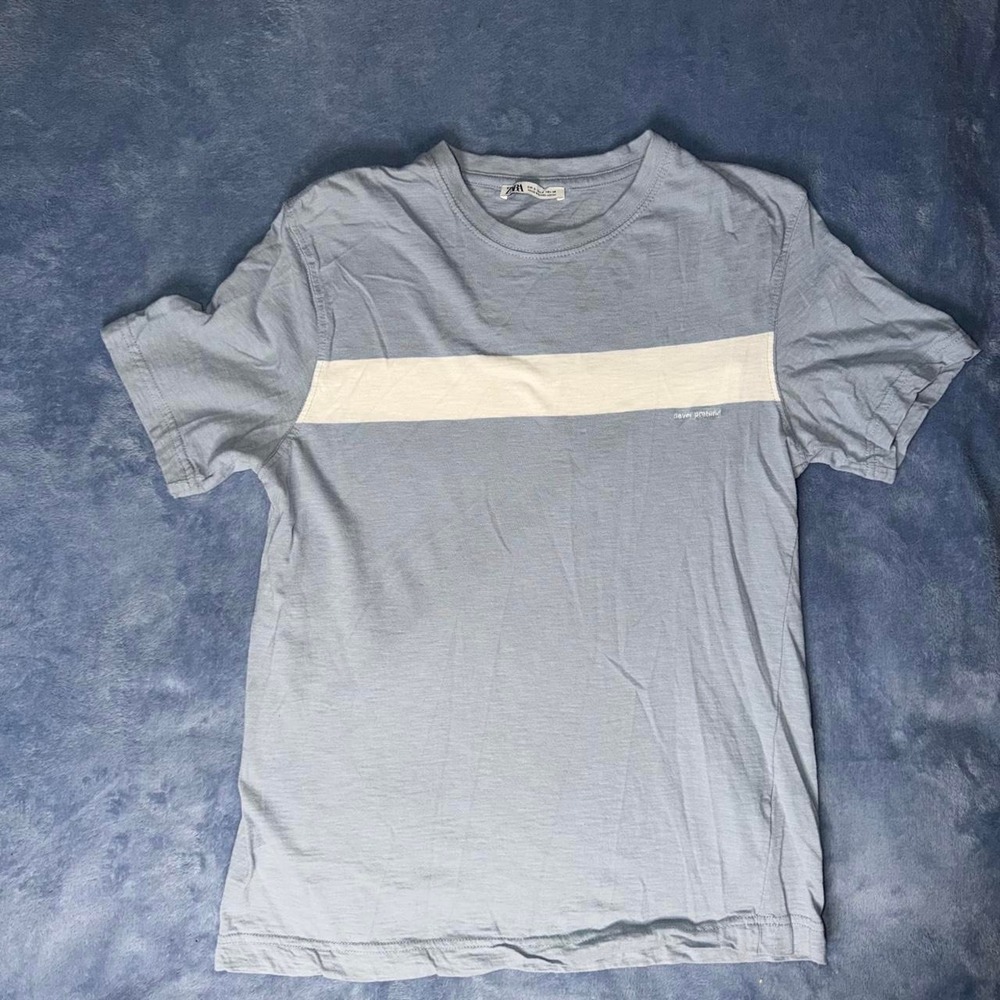 Zara Men's Blue T-Shirt